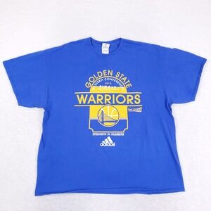 Adidas Golden State Warriors Shirt Mens 2XL Blue 2015 Western Conference Finals